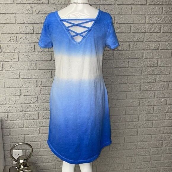 T by Talbots Casual Dip Dye Shift Dress Size XS - Picture 5 of 7